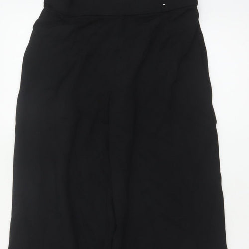 Marks & Spencer Women’s Black Size 10 Short Wide-Leg Trousers
