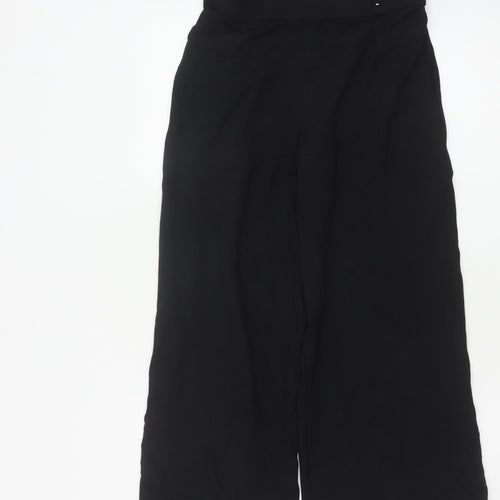 Marks & Spencer Women’s Black Size 10 Short Wide-Leg Trousers