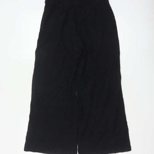 Marks & Spencer Women’s Black Size 10 Short Wide-Leg Trousers