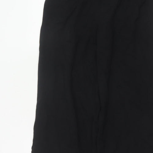 Marks & Spencer Women’s Black Size 10 Short Wide-Leg Trousers