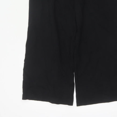 Marks & Spencer Women’s Black Size 10 Short Wide-Leg Trousers