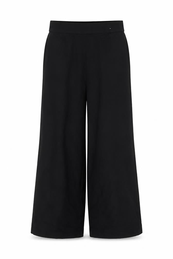 Marks & Spencer Women’s Black Size 10 Short Wide-Leg Trousers