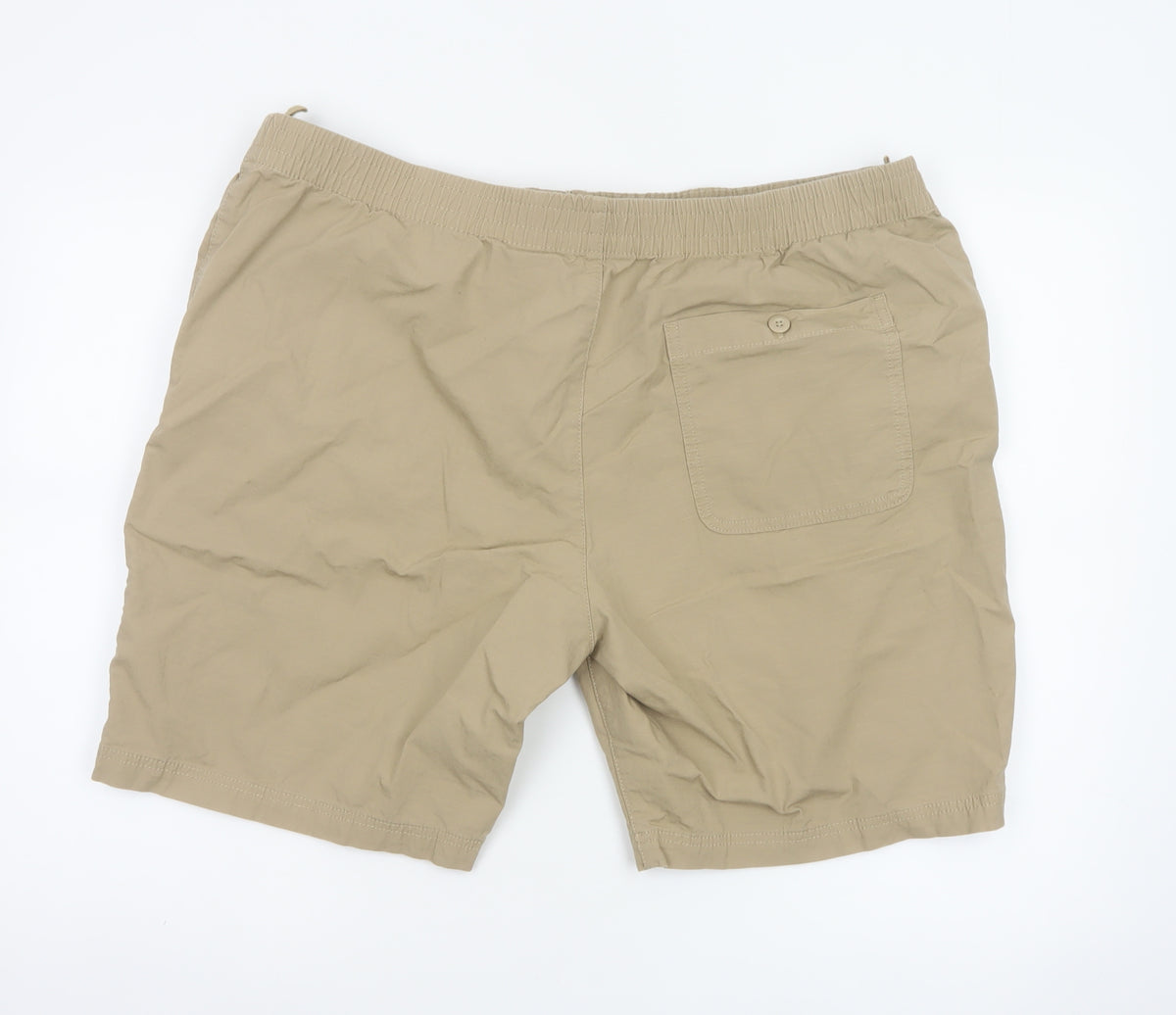Marks and Spencer Men Beige 2XL Elastic Waist Stretch Shorts