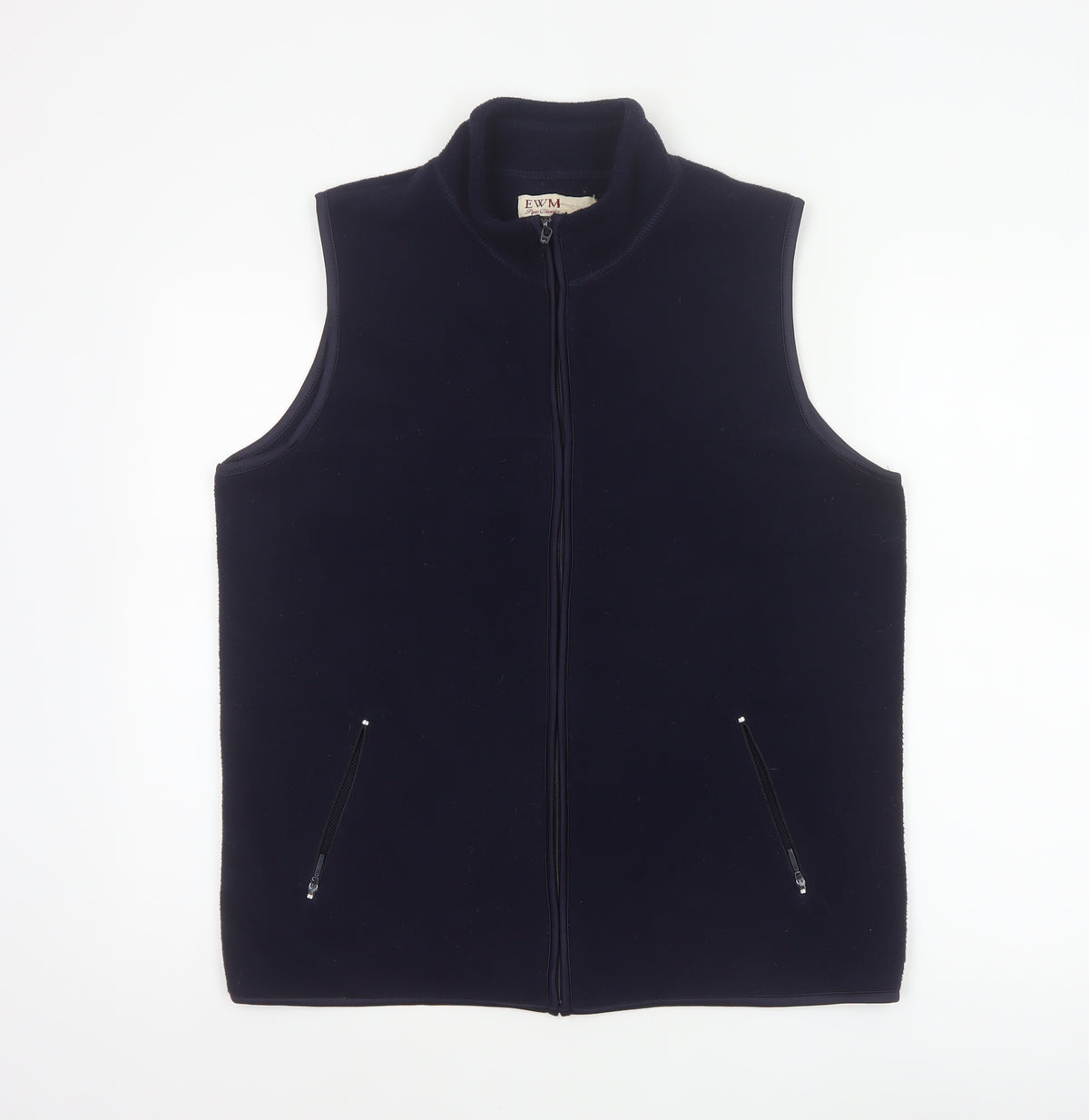 EWM Women Blue 14/16 Fleece Bodywarmer Waistcoat Full Zip Pockets