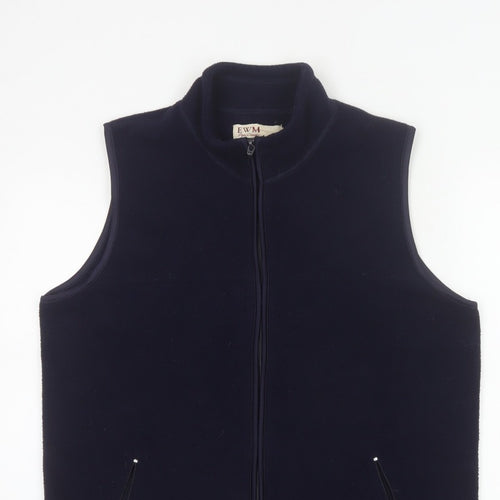 EWM Women Blue 14/16 Fleece Bodywarmer Waistcoat Full Zip Pockets