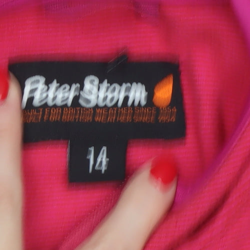Peter Storm Women’s Pink UK 14 Full Zip Hooded Fleece Hoodie