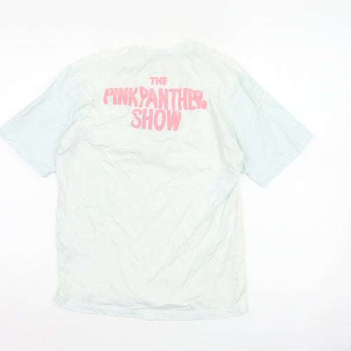 Pull&Bear Women’s White XS Pink Panther Cartoon Cotton T-Shirt