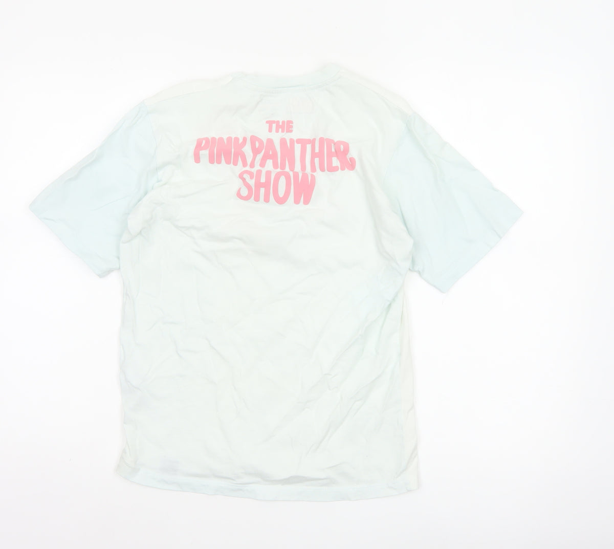Pull&Bear Women’s White XS Pink Panther Cartoon Cotton T-Shirt