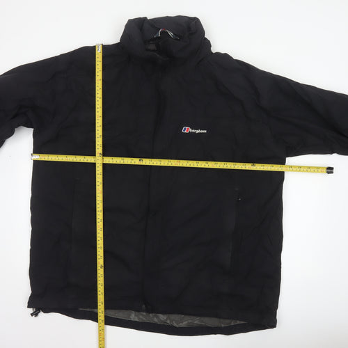Berghaus Men's Black 3XL Hooded Nylon Waterproof Rain Jacket