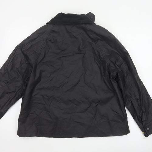 H&M Women's Black UK 12 Basic Padded Collared Utility Jacket