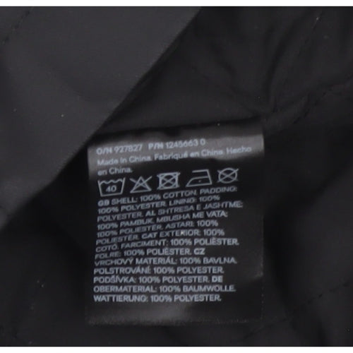 H&M Women's Black UK 12 Basic Padded Collared Utility Jacket