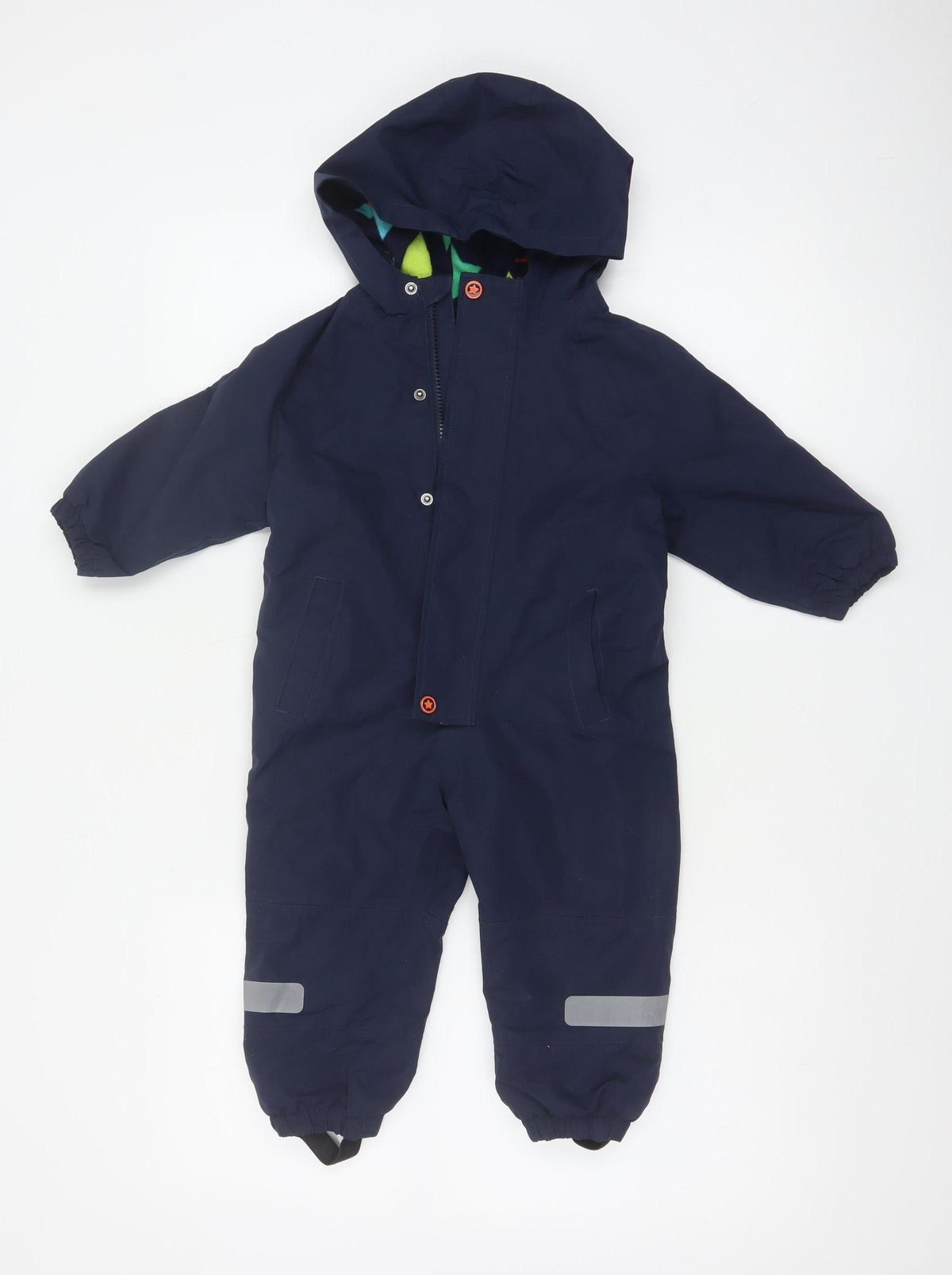 F&F Unisex Baby Navy 12-18 Months Hooded Padded Ski Snowsuit