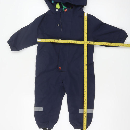 F&F Unisex Baby Navy 12-18 Months Hooded Padded Ski Snowsuit