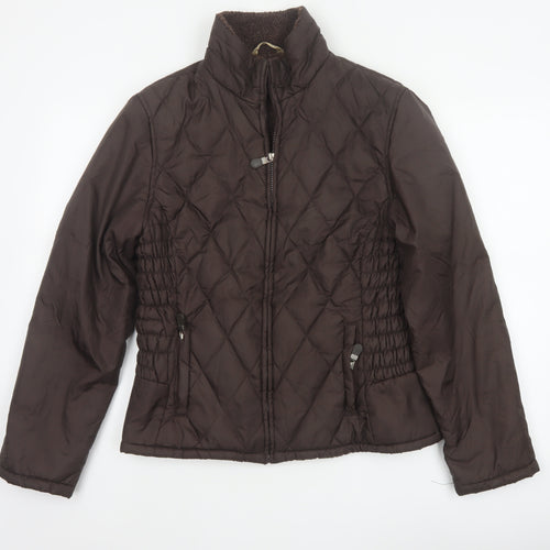 George Women’s Brown UK 12 Quilted Padded Zip Jacket