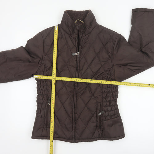 George Women’s Brown UK 12 Quilted Padded Zip Jacket