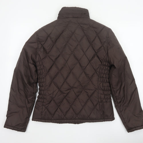 George Women’s Brown UK 12 Quilted Padded Zip Jacket