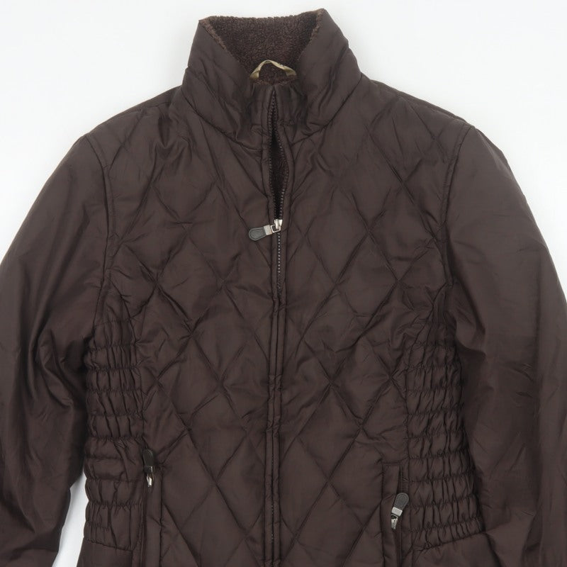 George Women’s Brown UK 12 Quilted Padded Zip Jacket
