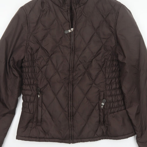 George Women’s Brown UK 12 Quilted Padded Zip Jacket