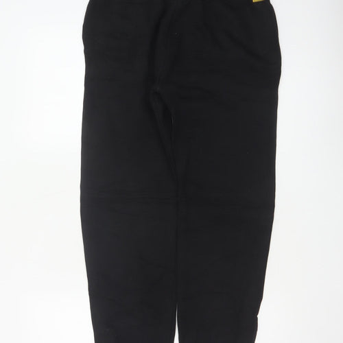 Barbour Boys Black Jogger Trousers 14-15 Years Cotton Blend Logo