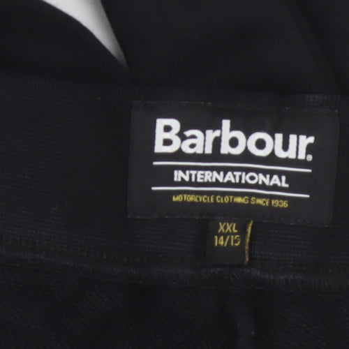 Barbour Boys Black Jogger Trousers 14-15 Years Cotton Blend Logo