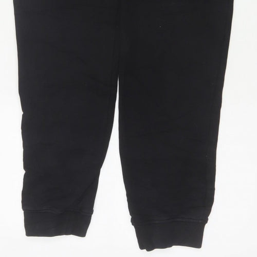 Barbour Boys Black Jogger Trousers 14-15 Years Cotton Blend Logo