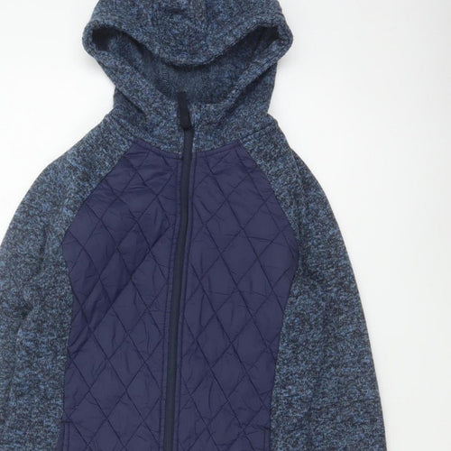 Mountain Warehouse Women Blue UK 10 Full Zip Hooded Quilted Hoodie