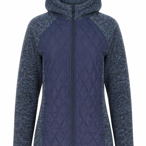 Mountain Warehouse Women Blue UK 10 Full Zip Hooded Quilted Hoodie