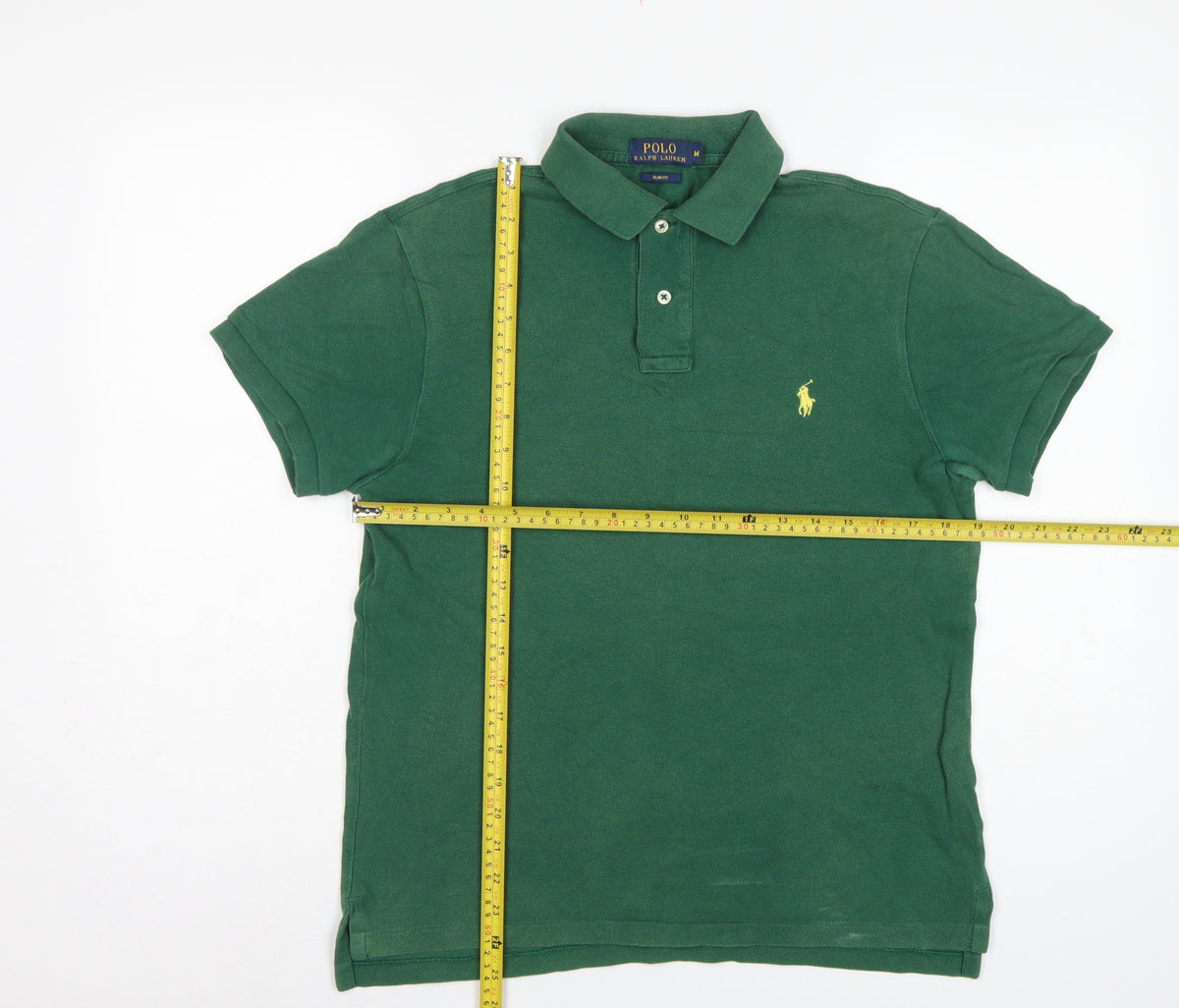 Polo Ralph Lauren Men’s Green M Slim Fit Cotton Logo Polo Shirt