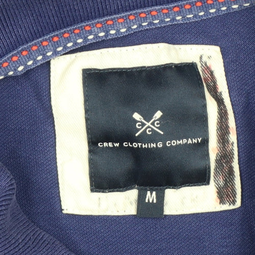 Crew Clothing Company Mens Blue M Cotton Pique Logo Polo Shirt
