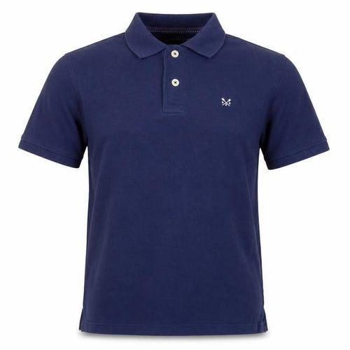 Crew Clothing Company Mens Blue M Cotton Pique Logo Polo Shirt