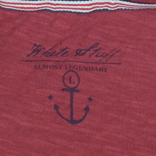 White Stuff Women Red L Basic Cotton Bicycle Graphic T-Shirt