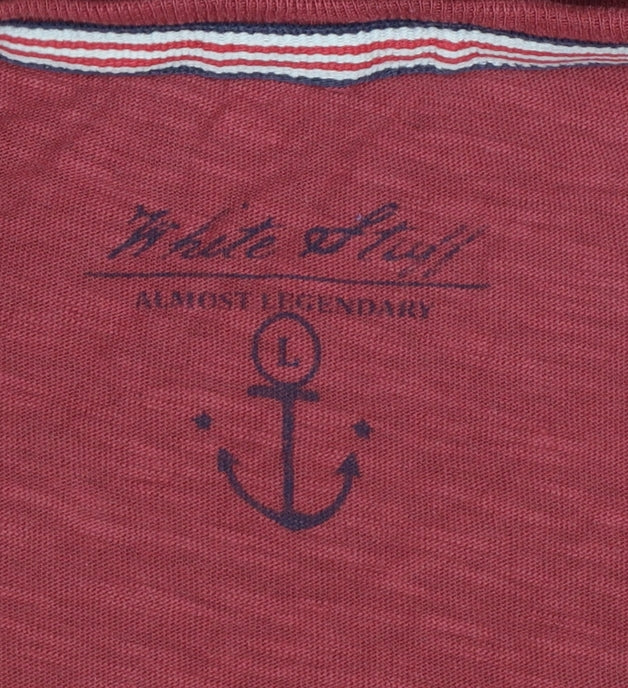 White Stuff Women Red L Basic Cotton Bicycle Graphic T-Shirt