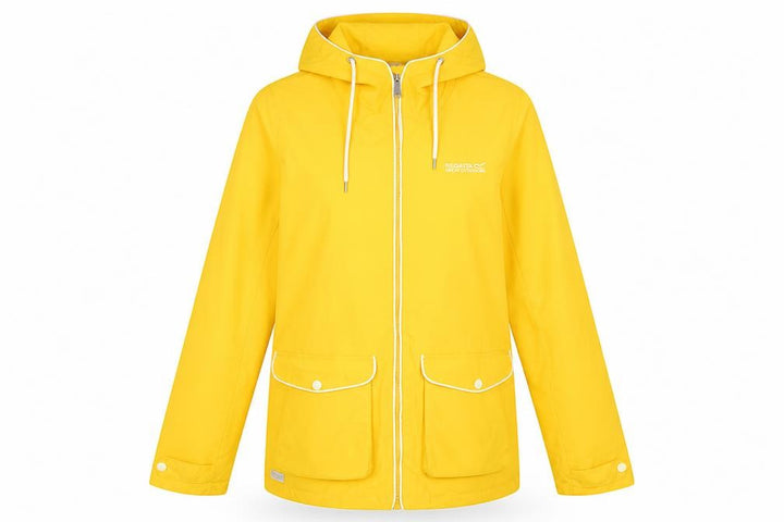 Regatta Women Yellow UK 10 Hooded Waterproof Rain Jacket
