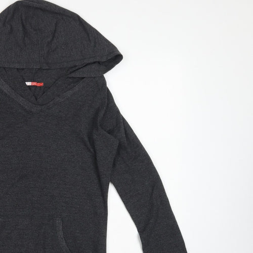 Elle Sport Women’s Grey Size 12 Pullover Hoodie V-Neck