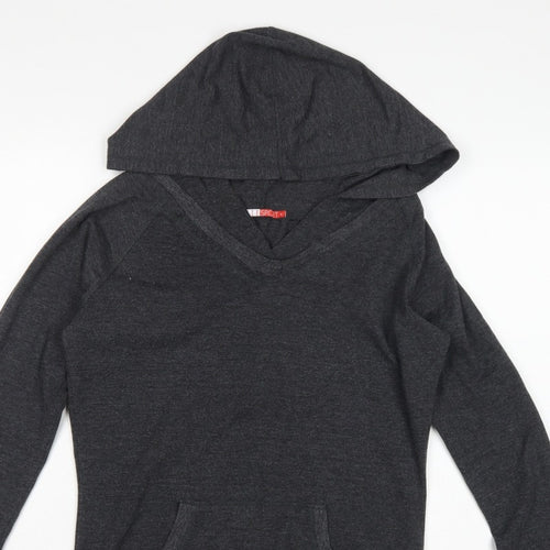 Elle Sport Women’s Grey Size 12 Pullover Hoodie V-Neck