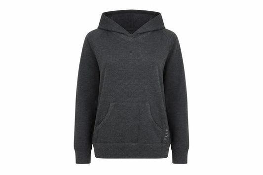 Front view of Elle Sport Women’s Grey, size UK 12, Pullover Hoodie V-Neck