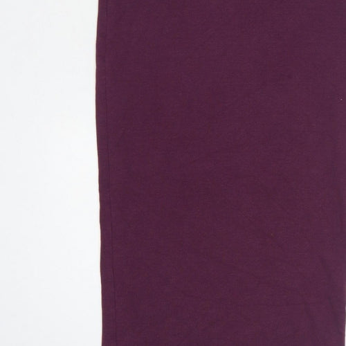 Zara Women Purple S Bodycon Midi Roll Neck Sleeveless Ribbed Dress