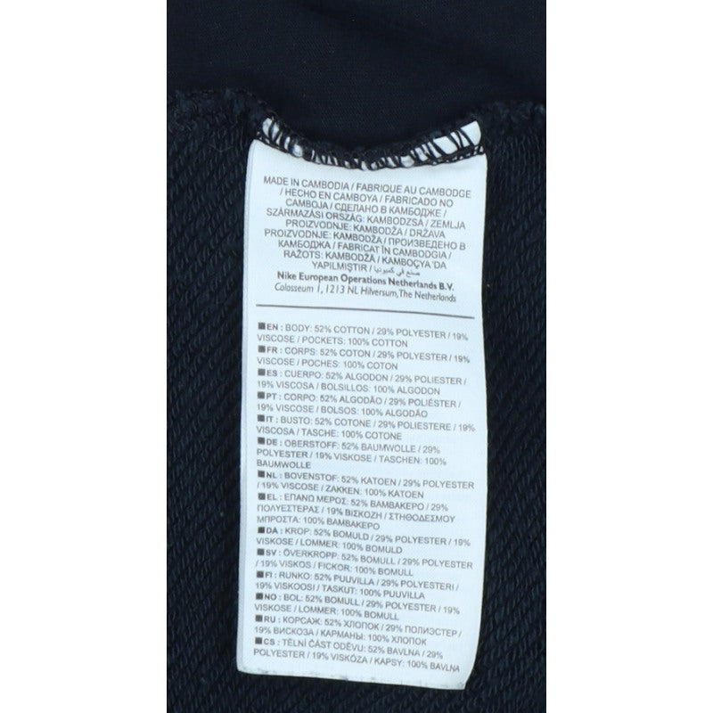 Additional view of Nike Women’s Black S Pullover Sweatshirt White Logo Raglan Crew Neck