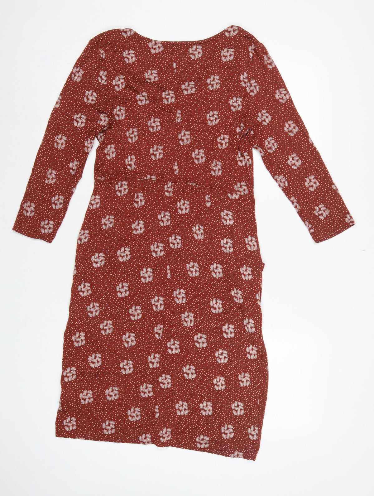 White Stuff Women Red Floral Fit & Flare Knee Length Dress UK 8
