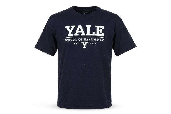 Champion Men’s Blue L Yale School of Management Graphic T-Shirt