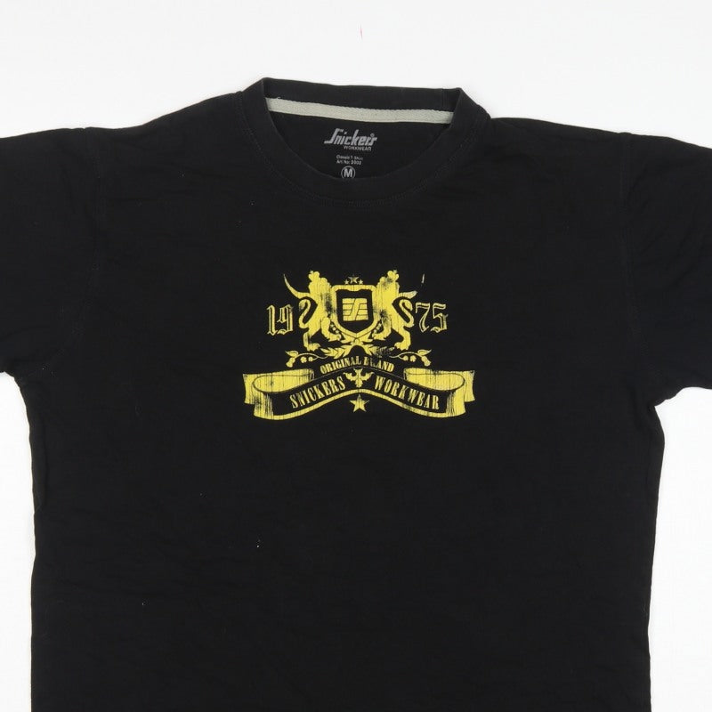 Snickers Workwear Men’s Black M Classic Graphic Print Cotton T-Shirt