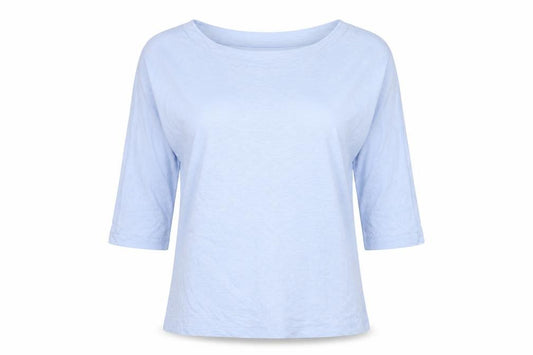 Phase Eight Women Blue UK 12 Modal Cotton Raglan 3/4 Sleeve T-Shirt