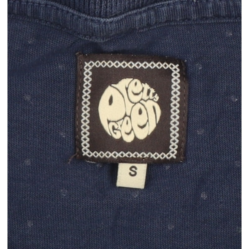 Pretty Green Men’s Blue Polka Dot Logo Short Sleeve Polo Shirt S
