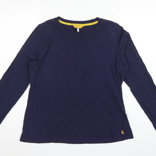 Joules Women’s Blue UK 16 Basic Long Sleeve Crew Neck Cotton T-Shirt