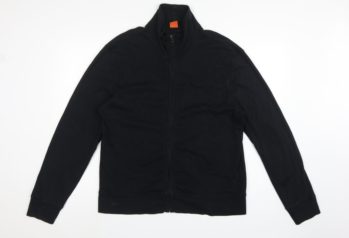 BOSS Hugo Boss Men’s Black XL Full Zip High Neck Sweatshirt