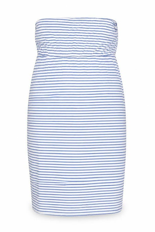 Laura Ashley Women Blue White UK 12 Striped Long Pencil Skirt