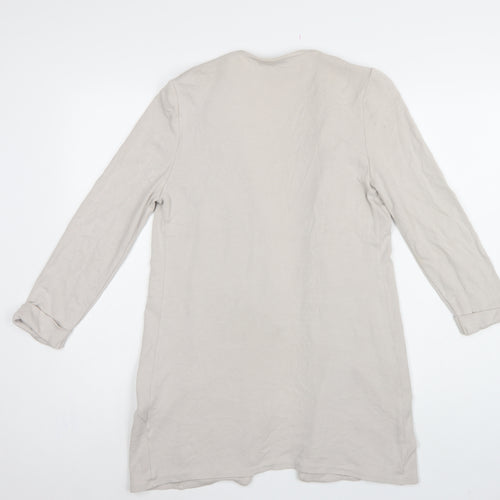 Wallis Women’s Beige UK S Open Longline Zip Pocket Cardigan