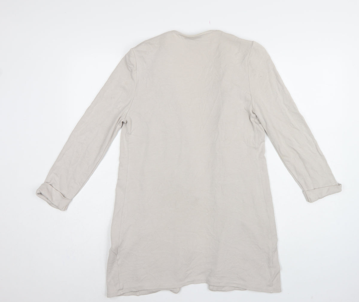 Wallis Women’s Beige UK S Open Longline Zip Pocket Cardigan