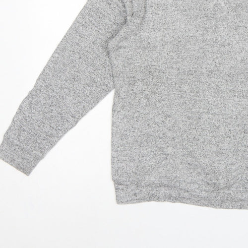 Golddigga Women Grey UK 10 Basic Knit Crew Neck Long Sleeve Top