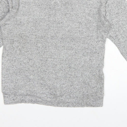 Golddigga Women Grey UK 10 Basic Knit Crew Neck Long Sleeve Top